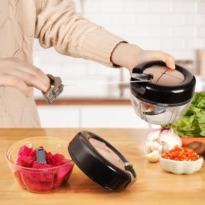 China Plastic Food Chopper Vegetable Chopper Hand Kitchen Food Hrinder Meat Viable Food Processing Machine for sale