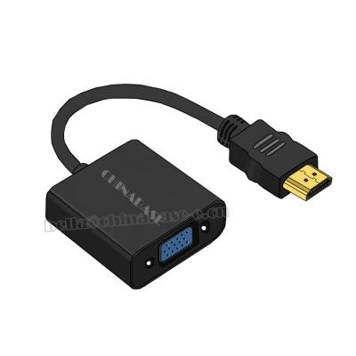 China COMPUTER HDMI to VGA Converter Adapter 1920x1080 60HZ with Audio for Audio Video Transmission CE Certificated for sale