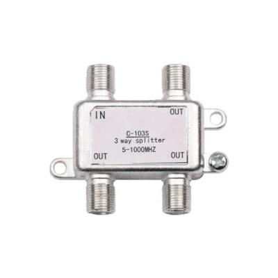 China High Isolation High Shielding 2/3/4 Way 5-1000 MHz CATV Splitter CB TV 3 Way 5-1000 MHz for sale