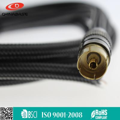 China Multimedia 10m SAT Koax Kabel WEIB 135db 155db KUPFER CLASS A+ 75Ohm MIT 90 Max Degree F WINKELSTECKER VERGOLDET FULLHDTV for sale