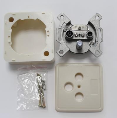 China Zinc die cast; ABS TV Wall Socket 250V 16A For EU Market for sale