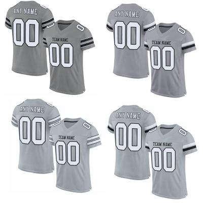 China Antibacterial Custom Wholesale Uniform Embroidery American Football Gray Men's T-shirt Net Shirt Tank Top for sale