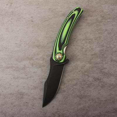 China Ergo Shape High Grade Ergonomic Shape D2 Blade Contoured Handle G10 Folding Pocket Camping Knife for sale