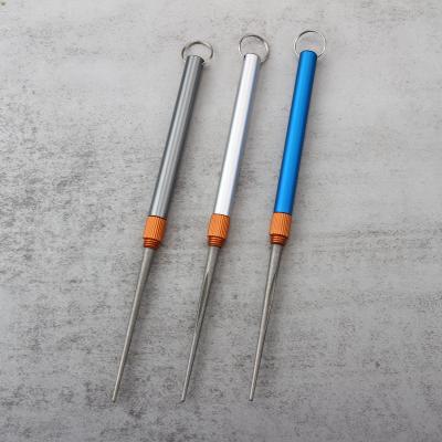 China Sharpening Portable High Grade Key Chain Knife Sharpening Rod Outdoor Fishing EDC Diamond Knife Sharpening Tool for sale