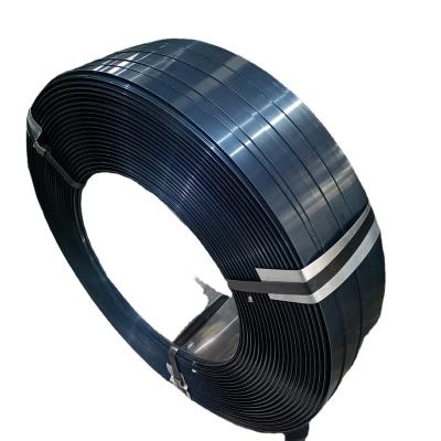 China Machine Packing 0.7x32mm Oscillated Steel Wound Heavy Duty Steel Jumbo Style Blue Tempered Strapping Good Quality for sale