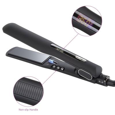 China Hair Straightener or Iron Beauty Best Selling Flat Anion LCD Flat Titanium Hair Iron Hair Straightener for sale