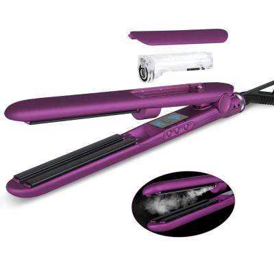 China Create Steam During Styling Jet Black Magic To Shine Steam Ionic Hair Straightener With Steam To Create Device for sale