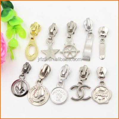 China Custom Made Zinc Alloy Nickel Free Cord Zipper Puller Slider Zipper Slider Tabs Cast Alloy Zipper Puller For Repair To Replace Clothing for sale