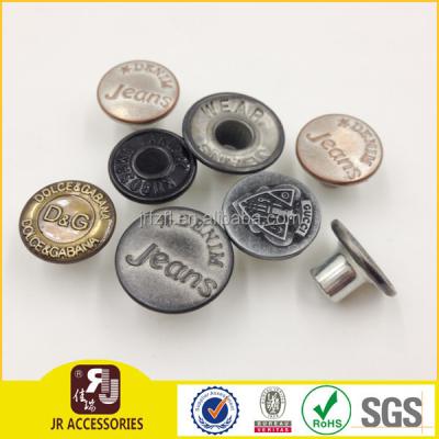 China Dry Cleaning Denim Metal Jeans Leg Button for sale