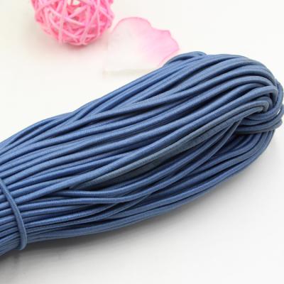 China Durable 3mm 4mm 5mm Polyester Round Bungee Cord Elastic Rubber Rope for sale