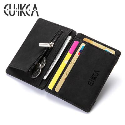 China Wholesale Creative PU Leather Men's Black Purse Coin Purse Fashion CUIKCA Fashion Design Magic Wallet for sale