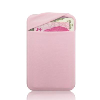 China Fashion Mini Universal Adhesive Phone Back Case Slim Credit Card Sticker Holder Removable Pocket Wallet Stick Firmly Convenient for sale