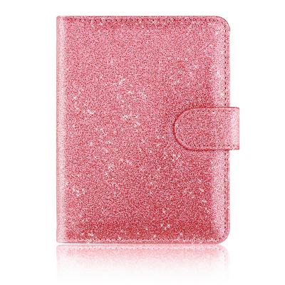 China New Fashion Latch Laser Passport Cover Leather Certificate Cover Passport Package Travel Passport Bag Shiny Leather Unisex Card Bag for sale