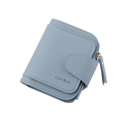 China Waterproof Women's Short Wallet Women Coin Purse Fashion Wallets For Female Latch Mini Clutch For Girl Small Ladies Card Holder Wallet for sale