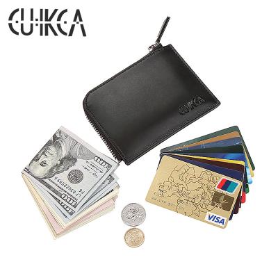 China CUIKCA Waterproof Coin Purse for Man and Women Card Holder Leather Women Fashion Leather Wallet for sale