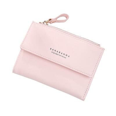 China Waterproof Simple Short Women Leather Wallets Small Latch Coin Purse Zipper Pouch Ladies Card Holder Money Bag For Female for sale