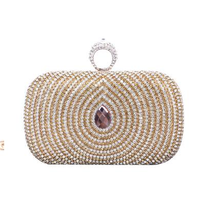 China Crystal Evening Bag Quality Luxury Style Diamond-encrusted shinning Eichhornia evening clutch bag bride and bridesmaid bag party lady clutch for sale