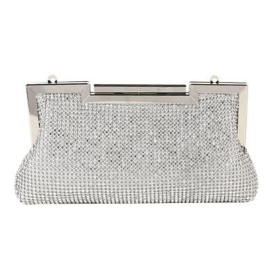 China Luxury High Quality Diamond-studded Woman Evening Clutch Bag Handmade Rhinestone Party Bag New Clutch Bags for sale