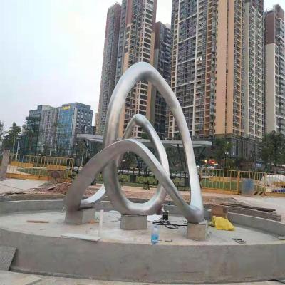 China Modern Abstract Living Size Large Metal Europe Stainless Steel Custom Art Sculpture for sale