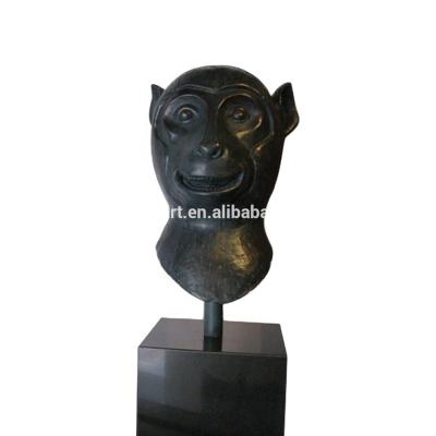 China Chinese Antique Metal Animal Monkey Zodiac Head Statue From China for sale