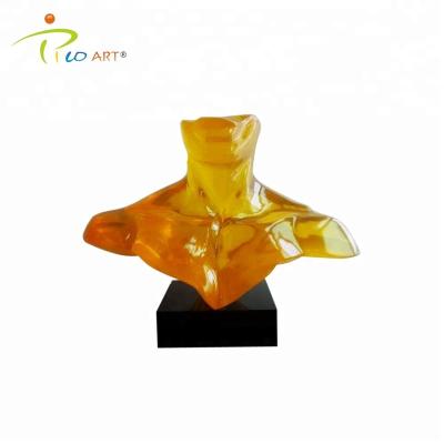 China Overall Clear Resin Art Sculpture, Transparent Resin Human Portrait Sculpture for sale