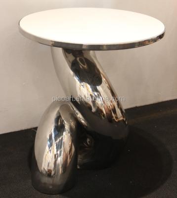 China Abstract Stainless Steel Art Table Global Modern New Products For Hotel Project for sale