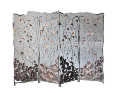 China Europe Home Decoration Metal Art Room Screen Abstract Room Divider With Sconce for sale