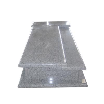 China G650 Traditional Double Gray Granite Tombstones for Poland and Hungary Market zu verkaufen