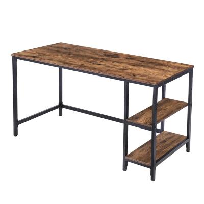 China (Other) large adjustable desk, computer desk with 2 storage shelves on left or right desk, sturdy with metal frame for sale