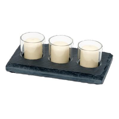 China Sustainable Professional China Slate Cake Stand Candle Display Slates Slate Candle Holder for sale