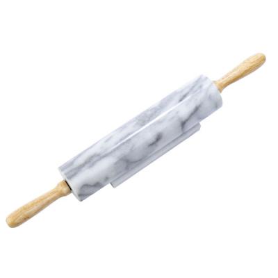 China Durable Marble French Rolling Pin Solid Rolling Pin With Handle And Marble Base for sale