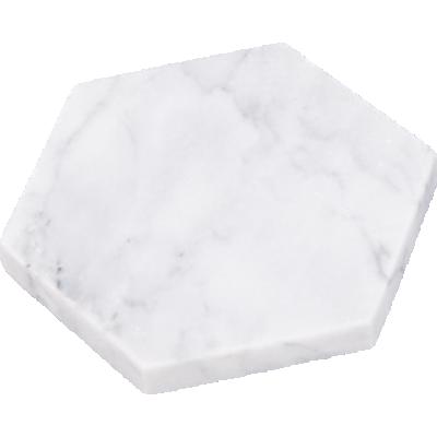 China Strong And Beautiful Luxury Serving De Marble End Tray Pure Marble Tray High Hexagon Serving Tray for sale