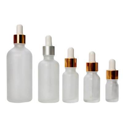 China 10Ml 15Ml 20Ml 30Ml 50Ml 100Ml Boston Cosmetic Empty Essential Oil Frosted Glass Dropper Bottle Dispenser Bottle for sale