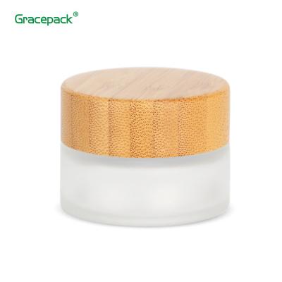 China Biodegradable Biodegradable 30g 50g Skin Care Creme Cream Organic Bamboo Jar, Bamboo Packaging Jar for sale