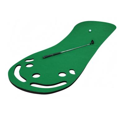 China Flannel Suede Golf Green Practice Golf Putting Green Training Blanket Mat With Hole for sale