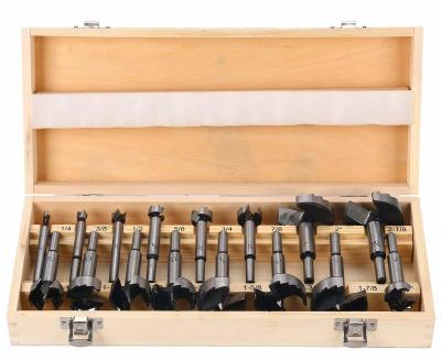 China Bohrer-gesetztes Loch 16PCS Forstner sah für Holzbearbeitungs-Kohlenstoffstahl-Material zu verkaufen