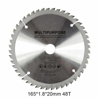 China Hoja de sierra circular 165m m de la carpintería multiusos del TCT 48 dientes para cortar el metal en venta