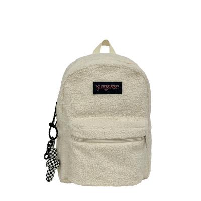 China Portable OEM customized winter new design daily  sherpa bag  cute fashion berber fleece backpack for school kids travel for sale