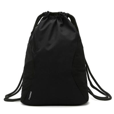 China Portable Hot Sale Light Weight Drawstring Backpack Reusable Polyester Travel Sport Back Bag for sale