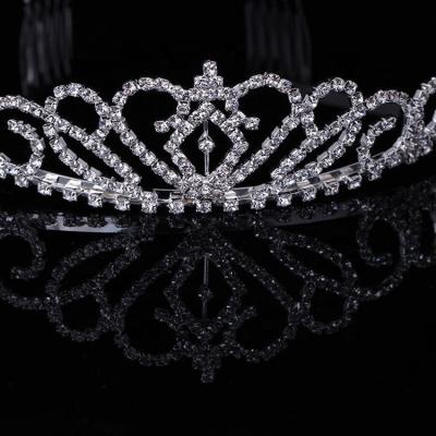 China 2023 New Fashion Headband Kid Girls Love Bridal Crown Princess Crystal Prom Tiaras And Crowns for sale