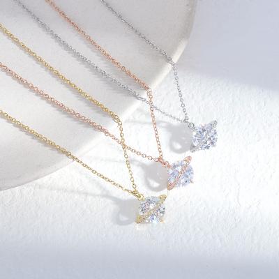 China FASHIONABLE 2023 New Design Super Zircon Snap Micro Set With Diamonds Star Clavicle Chain Pendant Necklace for sale