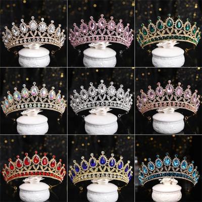 China Bridal Hair Accessories Crowns Bridal Crown Wedding Hair Jewelry Princess Tiaras Fashion Bride Alloy Rhinestone Crown Wholesale for sale