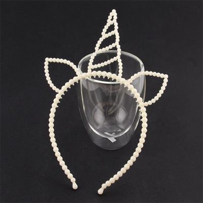 China Girls Accessories Fashion Custom Women Korean Simple Hair Accessories Braided Pearl Hair Band For Women for sale