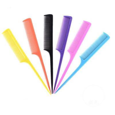 China Wholesale Cheap Salon Hair Comb Plastic Sharp Tail Hairdressing Tool Hair Comb For Women for sale