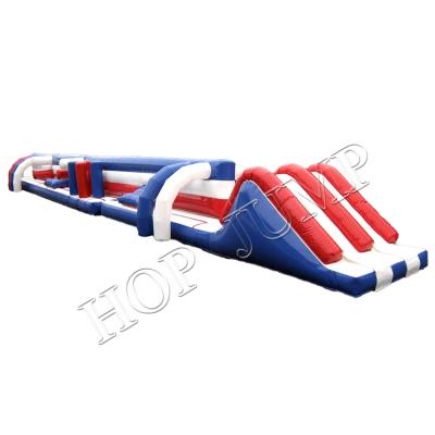 China Durable Large Outdoor Commercial Theme Park Wipeout Bouncy Inflatable Obstacle Balls With Blower For Adult for sale