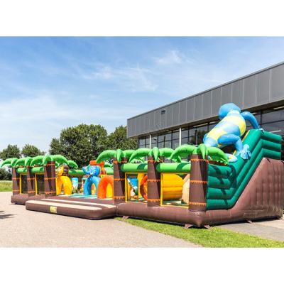 China Hot Selling Europe Style Dourable 8m x 15m Giant Inflatable Bounce House Amusement Park Inflatable Games Park for Kids and Adults for sale