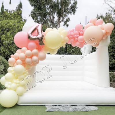 China Dourable 13ft 15ft 17ft  Commercial White Bouncing Inflatable Bouncer Bouncy Castle Wedding White Bounce House For Wedding for sale