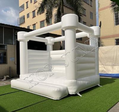 China Dourable Inflatable White Inflatable Bounce House White Bouncy Bouncer For Party Bounce Rental White Bouncy Castle For Slide for sale