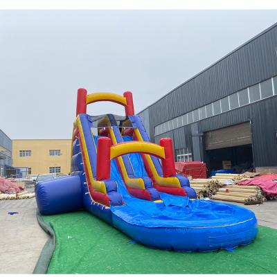 China Dourable Party Rental Commercial Blow Up Waterslide Pool Giant Big Adult Kids Backyard Water Slide Inflatable For Sale giant  for outdoor for sale