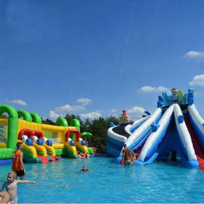 China Dourable Commercial inflatable bounce castle kids inflatable bounce slide water inflatable slides with pool for sale